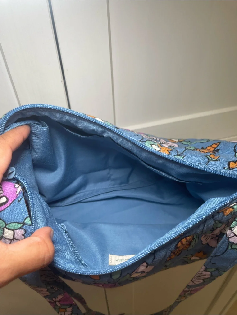 Quilted Blue Floral Crossbody Bag - Vera Bradley - Picture 3 of 3